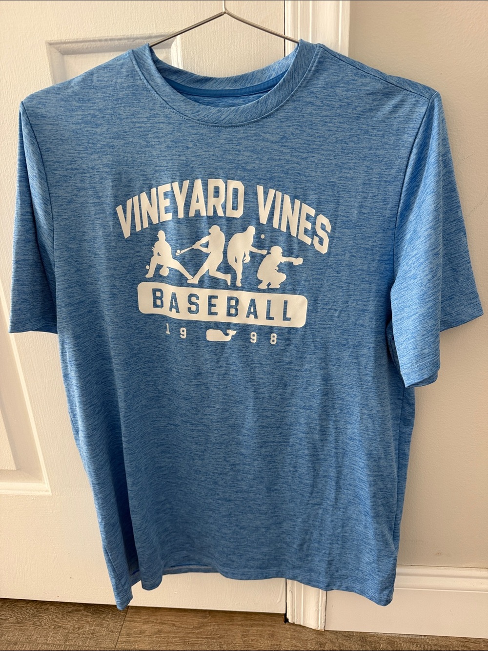 Vineyard Vines Blue Heather Baseball Graphic Tee